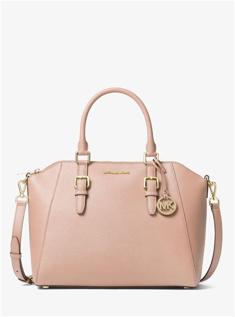 michael kors ciara bag pink au|Ciara Medium Saffiano Leather Satchel .